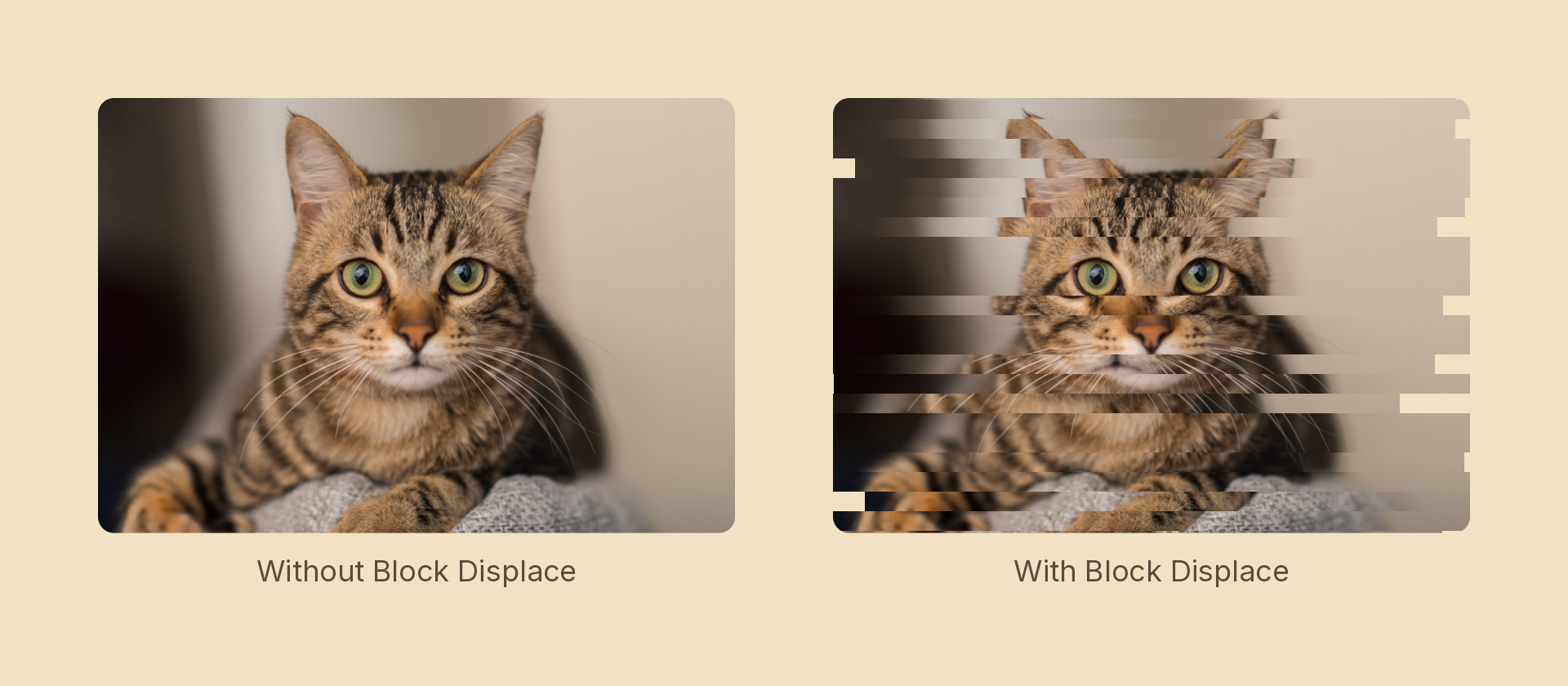 Block displace effect demo